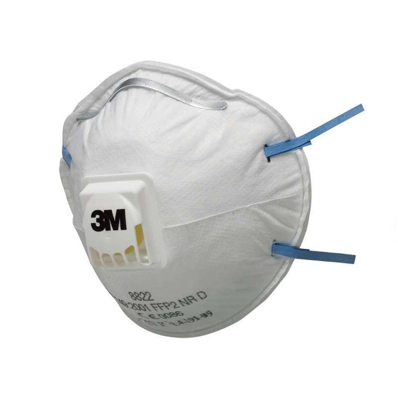 3M Disposable Respirators FFP2 8822 (Pk of 10) 