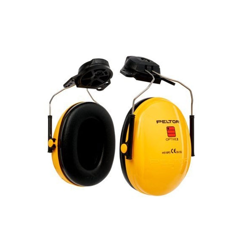 3M PELTOR Optime I Ear Defenders, 26 dB, Yellow, Helmet Mounted attachment , H510P3A-405-GU