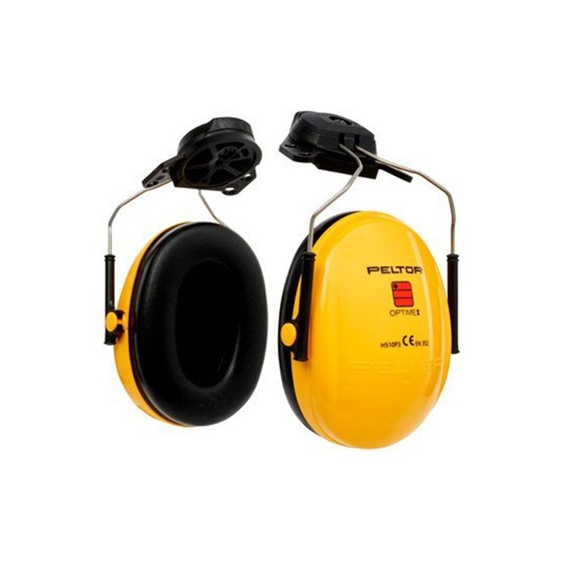 3M PELTOR Optime I Ear Defenders, 26 dB, Yellow, Helmet Mounted attachment, H510P3H-405-GU